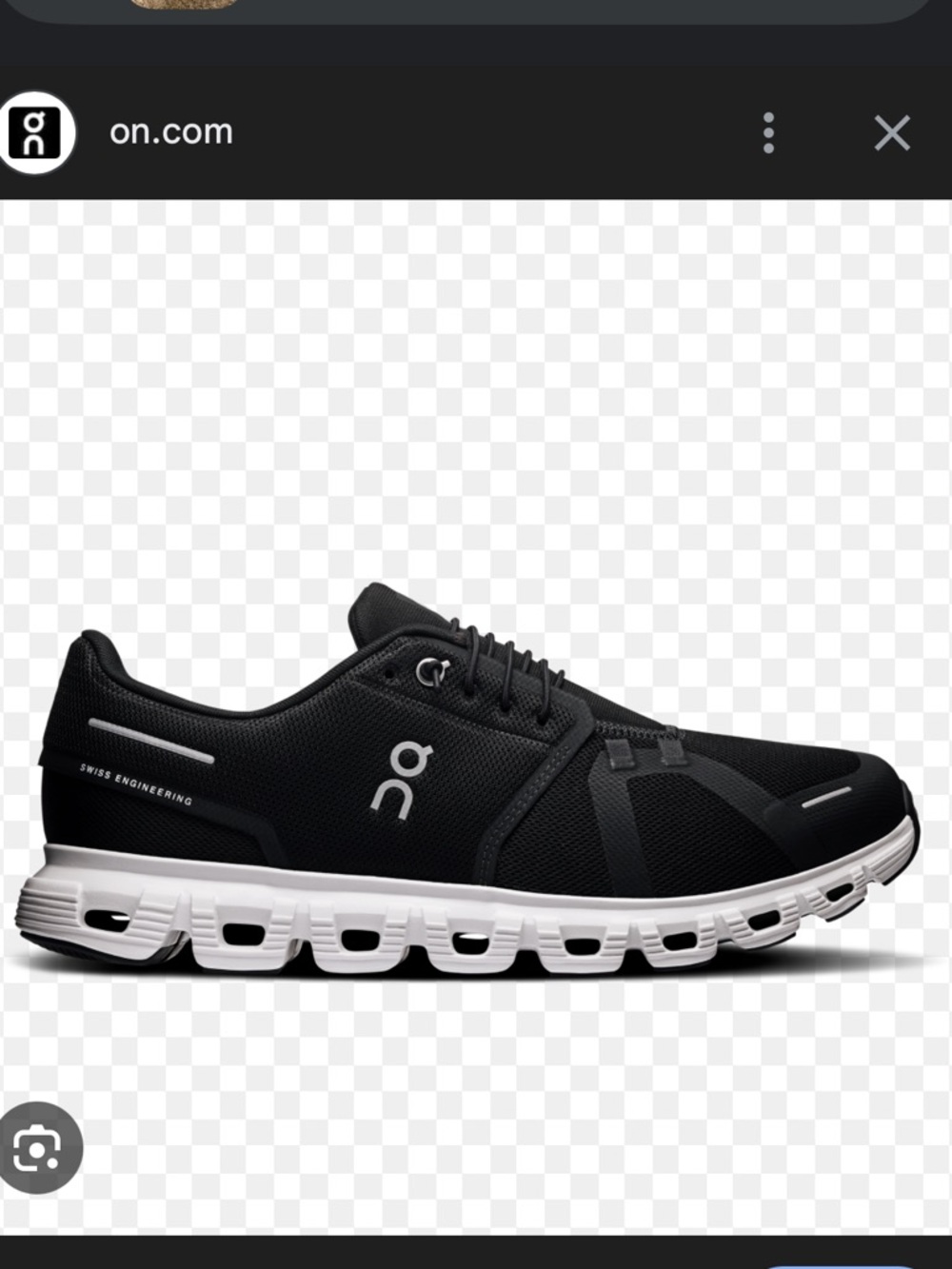 On Running Black Running Sneakers with White Tongue Label